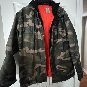 Dickies Green Camouflage Jacket with Orange Lining